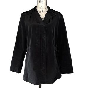 Gallery black lined light jacket medium